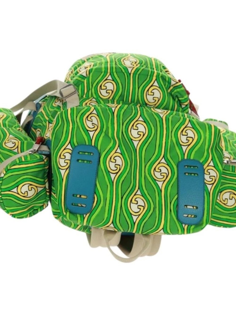 GUCCI The North Face Backpack Nylon Green Silver 650294 Auth 170794SAM - Picture 6 of 15